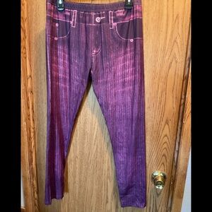 Jean look leggings Purple new